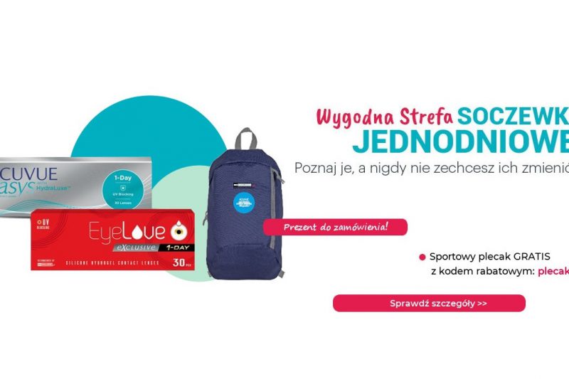 banner promujący strefę soczewek jednodniowych
